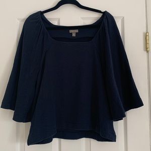 JCrew POINT SUR navy blue 100% Cotton top. Size M.